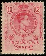 Spagna 1909 - serie Re Alfonso XIII: 10 c