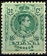 Spagna 1909 - serie Re Alfonso XIII: 30 c