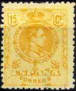 Spagna 1909 - serie Re Alfonso XIII: 15 c
