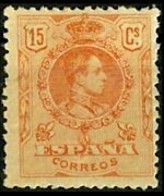 Spagna 1909 - serie Re Alfonso XIII: 15 c