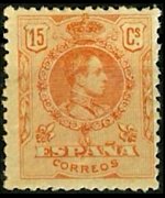 Spagna 1909 - serie Re Alfonso XIII: 15 c