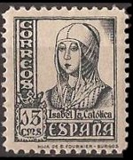 Spagna 1937 - serie Regina Isabella I: 15 c