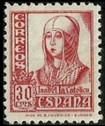 Spagna 1937 - serie Regina Isabella I: 30 c