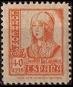 Spagna 1937 - serie Regina Isabella I: 40 c