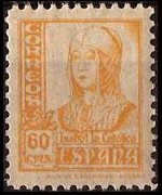 Spagna 1937 - serie Regina Isabella I: 60 c