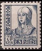 Spagna 1937 - serie Regina Isabella I: 70 c