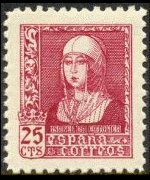 Spagna 1938 - serie Regina Isabella I: 25 c