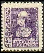 Spagna 1938 - serie Regina Isabella I: 40 c