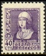 Spain 1938 - set Queen Isabella I: 40 c