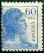 Spagna 1938 - serie Repubblica: 60 c