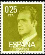 Spagna 1976 - serie Effigie di J. Carlos I: 0,25 pta