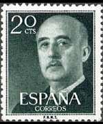 Spagna 1955 - serie Generale Franco: 20 c