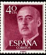 Spagna 1955 - serie Generale Franco: 40 c