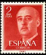 Spagna 1955 - serie Generale Franco: 2 ptas