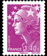 France 2008 - set Beaujard's Marianne: 1,40 €