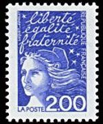 France 1997 - set Luquet's Marianne: 2 fr