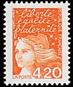 France 1997 - set Luquet's Marianne: 4,20 fr