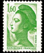 France 1982 - set Delacroix' Marianne: 1,60 fr