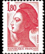 Francia 1982 - serie Marianna di Delacroix: 1,80 fr