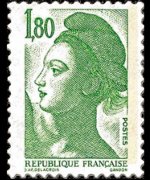 France 1982 - set Delacroix' Marianne: 1,80 fr