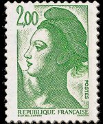 Francia 1982 - serie Marianna di Delacroix: 2 fr