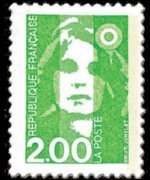 France 1990 - set Briat's Marianne: 2 fr