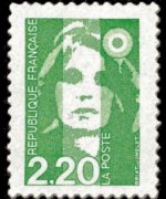 France 1990 - set Briat's Marianne: 2,20 fr