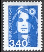 France 1990 - set Briat's Marianne: 3,40 fr