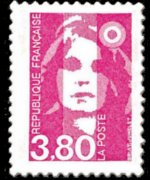 France 1990 - set Briat's Marianne: 3,80 fr