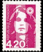 France 1990 - set Briat's Marianne: 4,20 fr