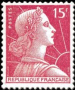 France 1955 - set Müller's Marianne: 15 fr