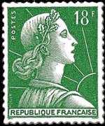 France 1955 - set Müller's Marianne: 18 fr