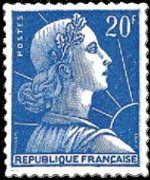 France 1955 - set Müller's Marianne: 20 fr