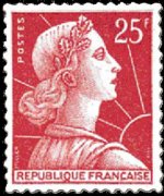 France 1955 - set Müller's Marianne: 25 fr