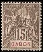 Gabon 1904 - serie Navigazione e commericio: 15 c
