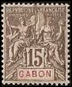 Gabon 1904 - serie Navigazione e commericio: 15 c