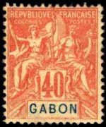 Gabon 1904 - serie Navigazione e commericio: 40 c