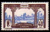 Gabon 1910 - serie Motivi coloniali: 40 c