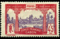 Gabon 1910 - set Colonial subjects: 45 c