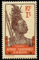 Gabon 1910 - serie Motivi coloniali: 1 c