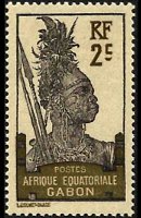 Gabon 1910 - serie Motivi coloniali: 2 c