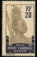 Gabon 1910 - set Colonial subjects: 20 c