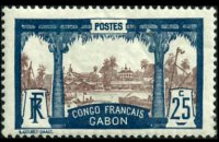 Gabon 1910 - serie Motivi coloniali: 25 c