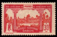 Gabon 1910 - serie Motivi coloniali: 30 c