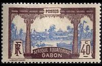 Gabon 1910 - serie Motivi coloniali: 40 c