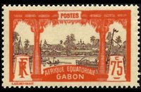 Gabon 1910 - set Colonial subjects: 75 c