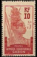 Gabon 1910 - serie Motivi coloniali: 10 c + 5 c