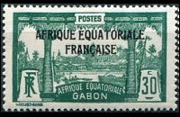 Gabon 1924 - serie Motivi coloniali - soprastampati: 30 c