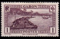 Gabon 1932 - serie Soggetti vari: 1 c
