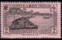 Gabon 1932 - serie Soggetti vari: 2 c